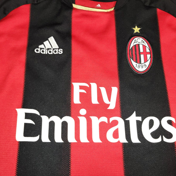 Ronaldinho AC Milan Adidas 2010 2011 Home Soccer Jersey Shirt M SKU# P96288 Adidas