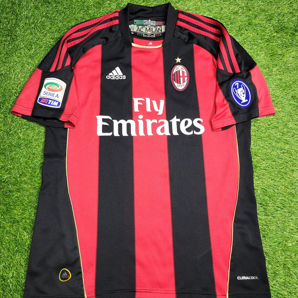 Ronaldinho AC Milan Adidas 2010 2011 Home Soccer Jersey Shirt M SKU# P96288 Adidas