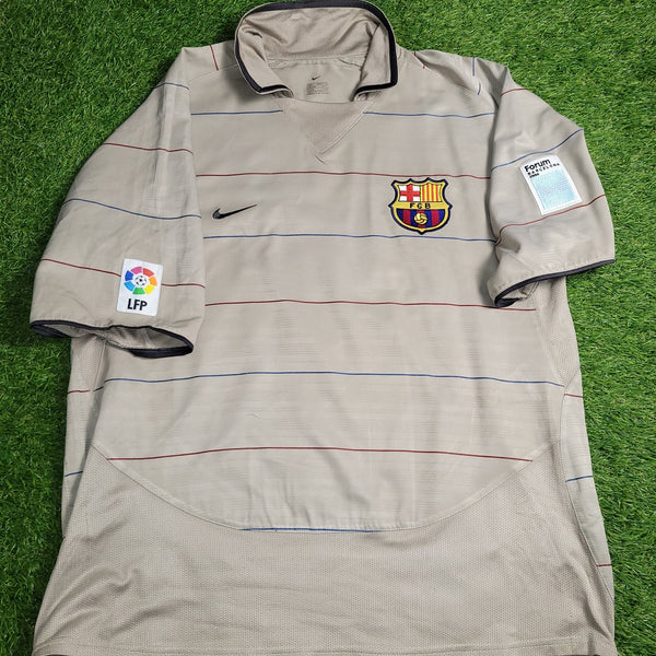 Ronaldinho Barcelona 2003 2004 DEBUT SEASON Away Soccer Jersey Shirt L SKU# 112587 Nike