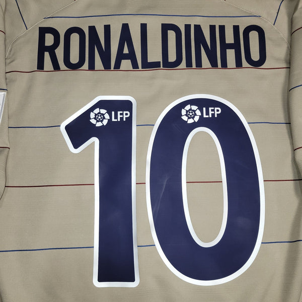 Ronaldinho Barcelona 2003 2004 DEBUT SEASON Away Soccer Jersey Shirt M SKU# 112587 Nike