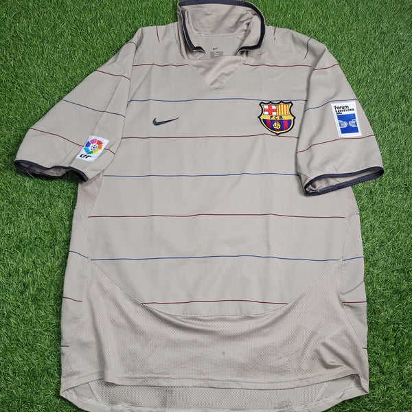 Ronaldinho Barcelona 2003 2004 DEBUT SEASON Away Soccer Jersey Shirt M SKU# 112587 Nike