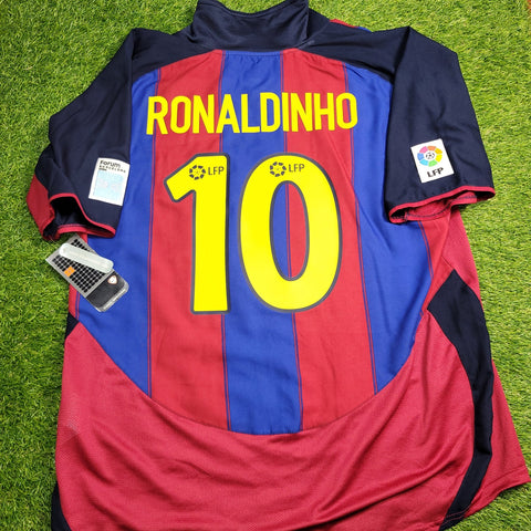 Ronaldinho Barcelona 2003 2004 DEBUT SEASON Home Soccer Jersey BNWT XL SKU# 112586 Nike