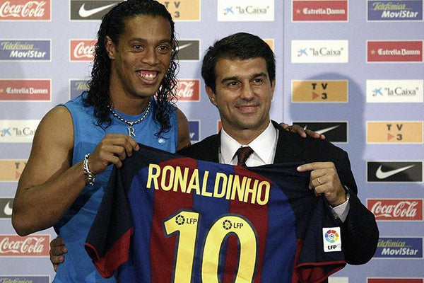 Ronaldinho Barcelona 2003 2004 DEBUT SEASON Home Soccer Jersey BNWT XL SKU# 112586 Nike