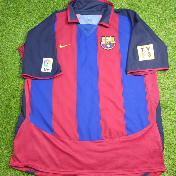 Ronaldinho Barcelona 2003 2004 DEBUT SEASON Home Soccer Jersey XL SKU# 112586 Nike