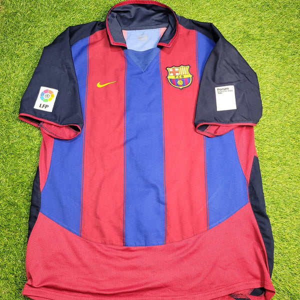 Ronaldinho Barcelona 2003 2004 DEBUT SEASON Soccer Jersey Shirt L SKU# 112586 Nike