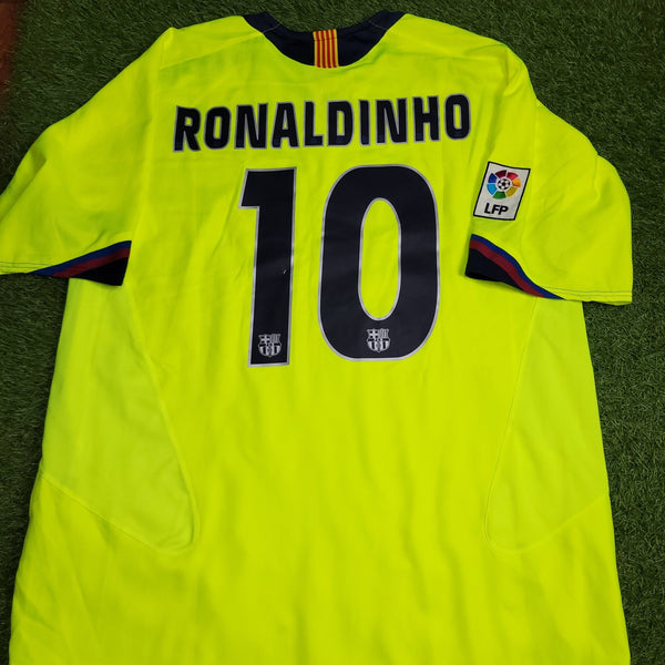 Ronaldinho Barcelona 2005 2006 Away Soccer Jersey Shirt XL SKU# S6DHA 195971 Nike