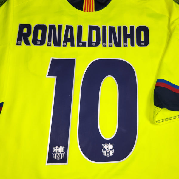 Ronaldinho Barcelona 2005 2006 Away Soccer Jersey Shirt XL SKU# S6DHA 195971 Nike