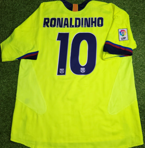 Ronaldinho Barcelona 2005 2006 Away Soccer Jersey Shirt XL SKU# S6DHA 195971 Nike