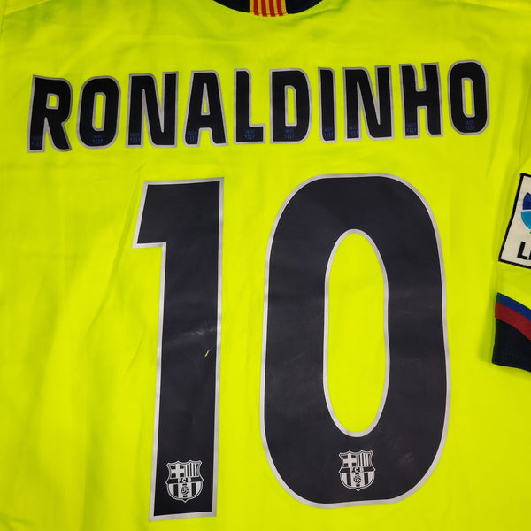 Ronaldinho Barcelona 2005 2006 Away Soccer Jersey Shirt XL SKU# S6DHA 195971 Nike