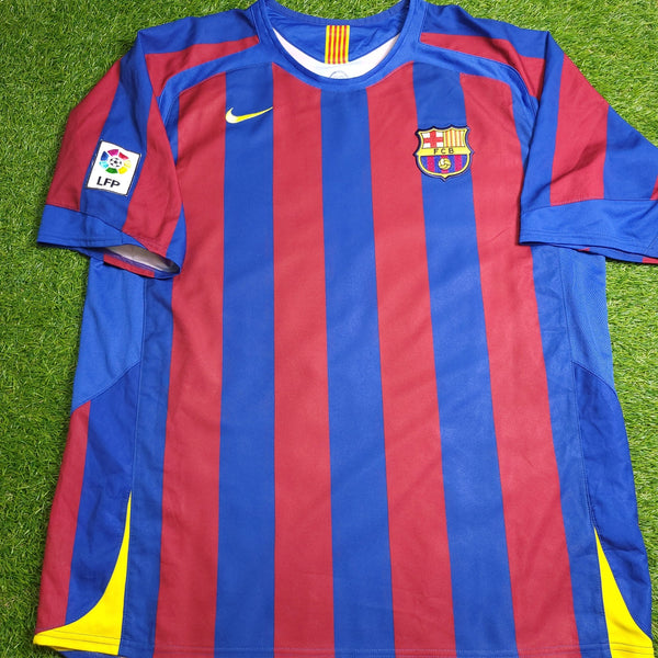 Ronaldinho Barcelona 2005 2006 Soccer Jersey Shirt XL SKU# 195970 Nike