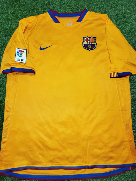 Ronaldinho Barcelona 2006 2007 Away Soccer Jersey Shirt L SKU# 146982 Nike