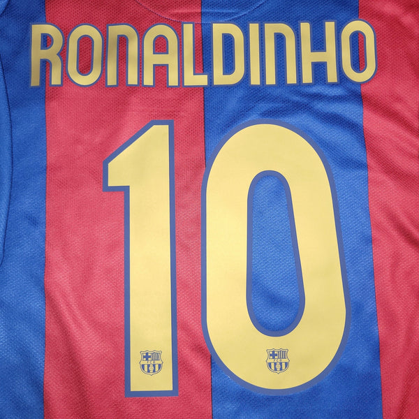 Ronaldinho Barcelona 2006 2007 Home Soccer Jersey Shirt XL SKU# F6AOM 146980 Nike