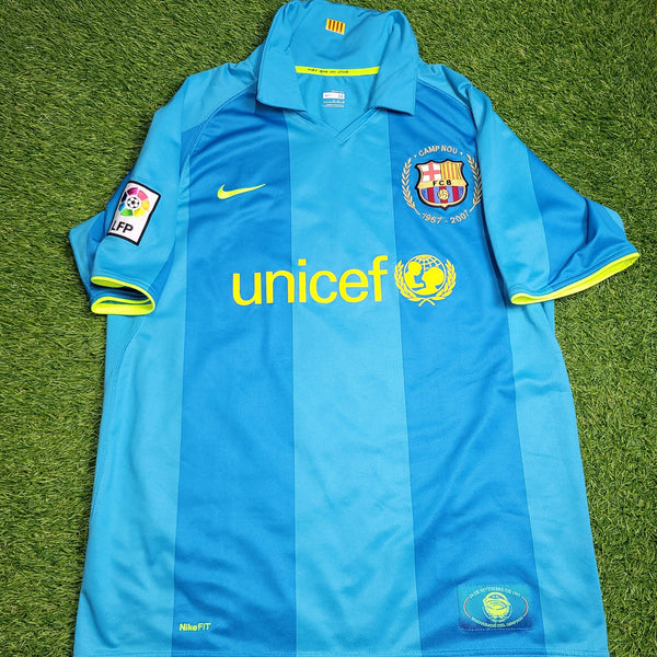 Ronaldinho Barcelona Anniversary 2007 2008 Away Soccer Jersey M SKU# 237743 - 414 Nike