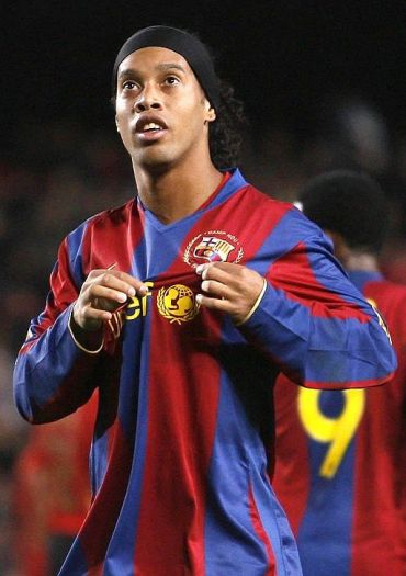 Ronaldinho Barcelona Anniversary 2007 2008 Long Sleeve Soccer Jersey Shirt L SKU# 244793 - 655 Nike