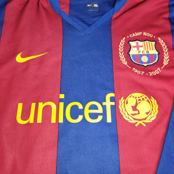 Ronaldinho Barcelona Anniversary 2007 2008 Long Sleeve Soccer Jersey Shirt XL SKU# 244793 - 655 Nike