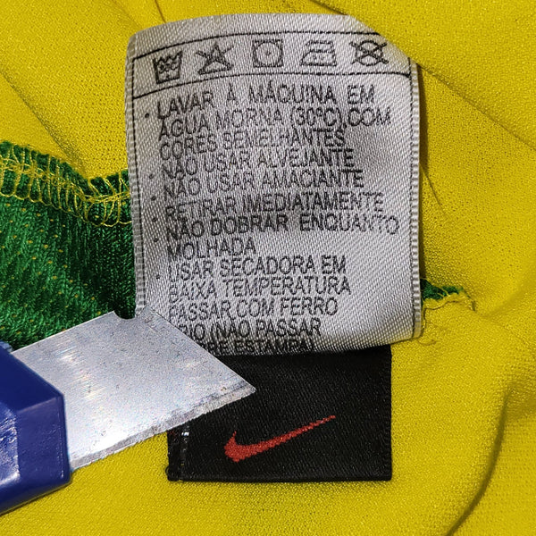 Ronaldinho Brazil 2002 WORLD CUP Soccer Home Jersey Shirt L Nike