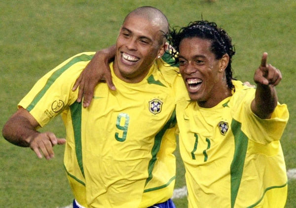 Ronaldinho Brazil 2002 WORLD CUP Soccer Home Jersey Shirt M SKU# 113382 Nike