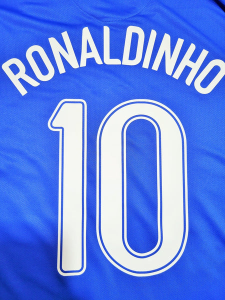 Ronaldinho Brazil 2006 WORLD CUP Away Soccer Jersey Shirt M SKU# S6DHA 103890 Nike