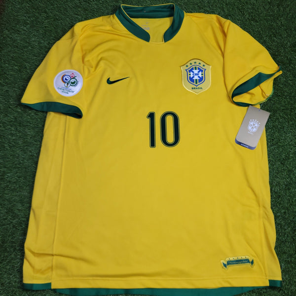 Ronaldinho Brazil 2006 World Cup Home Soccer Jersey Shirt BNWT XL SKU# 103889 Nike