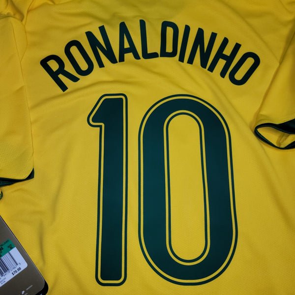 Ronaldinho Brazil 2006 World Cup Home Soccer Jersey Shirt BNWT XL SKU# 103889 Nike