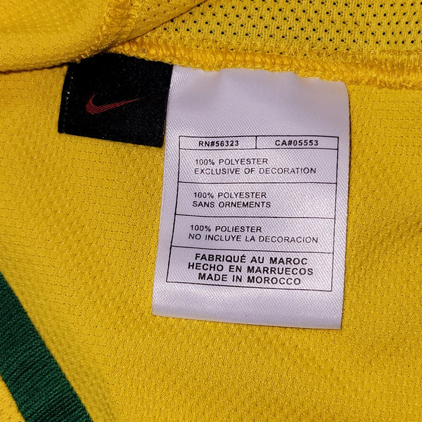 Ronaldinho Brazil 2006 World Cup Home Soccer Jersey Shirt M SKU# 103889 Nike