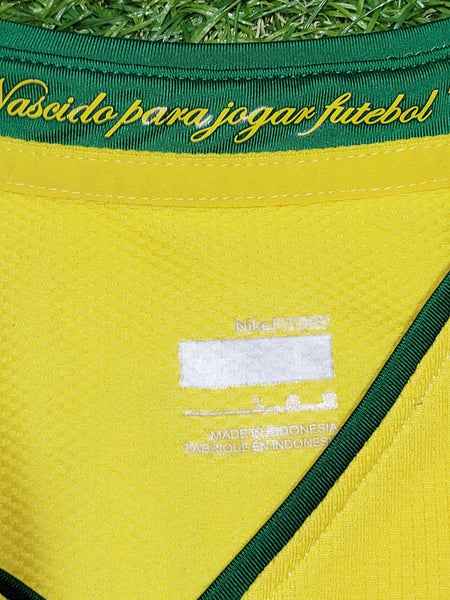 Ronaldinho Nike Brazil 2008 Home Soccer Jersey Shirt L SKU# 258949-703 Nike