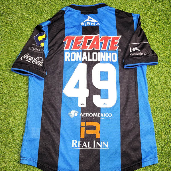 Ronaldinho Queretaro Pirma PLAYER ISSUE 2014 2015 Home Soccer Jersey Shirt L PIRMA