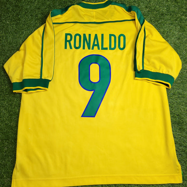 Ronaldo Brazil 1998 WORLD CUP Home Nike Soccer Jersey Shirt M Nike