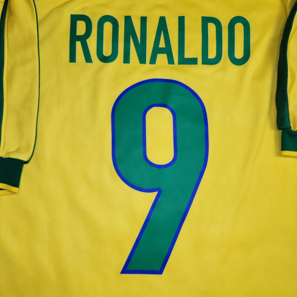 Ronaldo Brazil 1998 WORLD CUP Home Nike Soccer Jersey Shirt M Nike