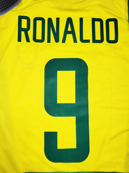 Ronaldo Brazil 2002 WORLD CUP Soccer Home Jersey Shirt BNWT M SKU# 113373-729 Nike