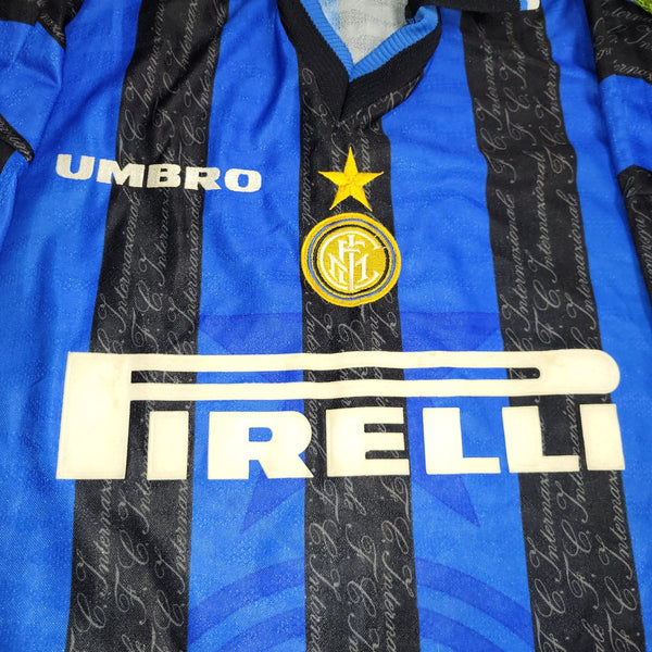 Ronaldo Inter Milan 1997 1998 DEBUT Umbro Home Soccer Jersey Shirt XL Umbro