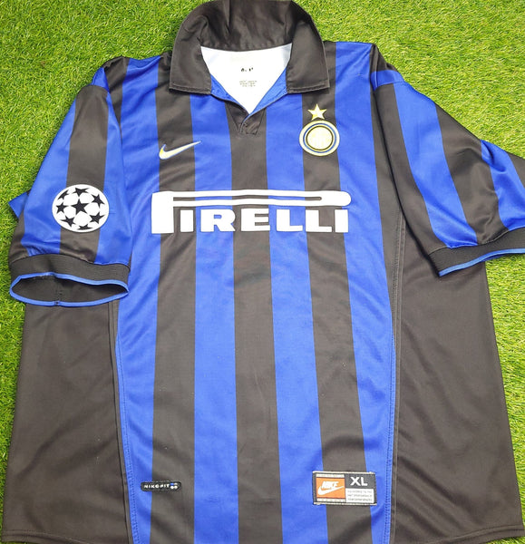 Ronaldo Inter Milan 1998 1999 UEFA Home Soccer Jersey Shirt XL Nike