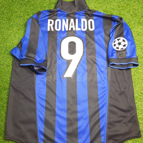 Ronaldo Inter Milan 1998 1999 UEFA Home Soccer Jersey Shirt XL Nike