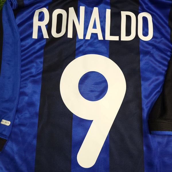 Ronaldo Inter Milan 2000 2001 Home Soccer Jersey Shirt L Nike