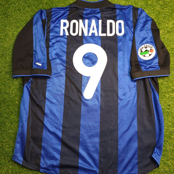 Ronaldo Inter Milan 2000 2001 Home Soccer Jersey Shirt XL Nike