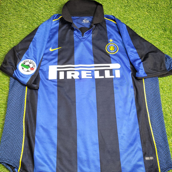 Ronaldo Inter Milan 2001 2002 Home Soccer Jersey Shirt XL Nike