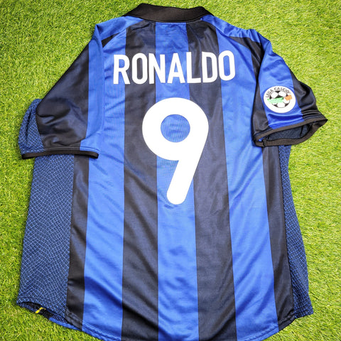 Ronaldo Inter Milan 2001 2002 Soccer Jersey Shirt L Nike