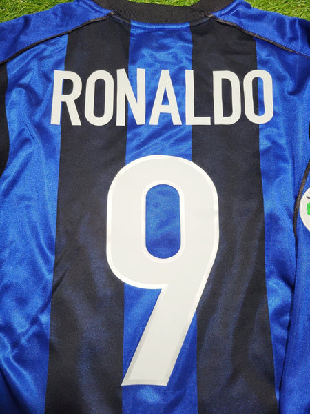 Ronaldo Inter Milan Long Sleeve 1999 2000 Soccer Jersey Shirt M NIKE