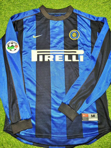 Ronaldo Inter Milan Long Sleeve 1999 2000 Soccer Jersey Shirt M NIKE