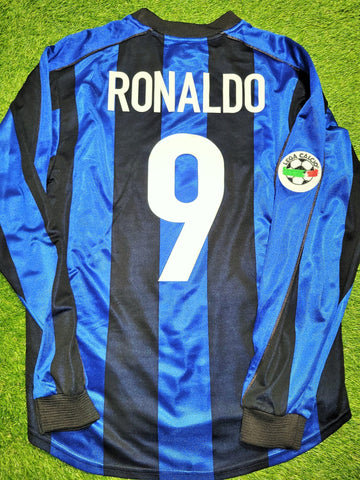 Ronaldo Inter Milan Long Sleeve 1999 2000 Soccer Jersey Shirt M NIKE