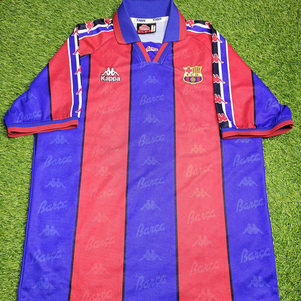 Ronaldo Kappa Barcelona 1996 1997 Home Soccer Jersey Shirt L kappa