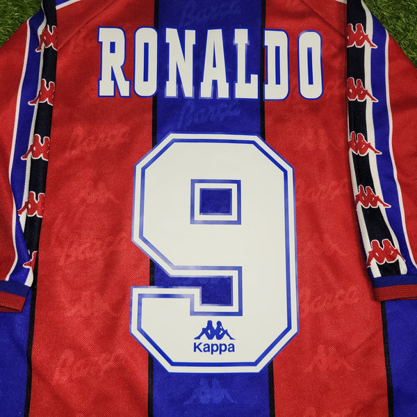 Ronaldo Kappa Barcelona 1996 1997 Home Soccer Jersey Shirt L kappa