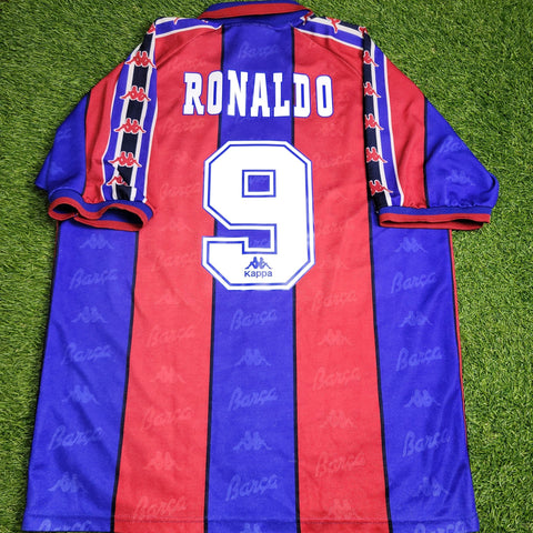 Ronaldo Kappa Barcelona 1996 1997 Home Soccer Jersey Shirt XL kappa