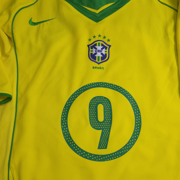 Ronaldo Nike Brazil 2004 Home Soccer Jersey Shirt L Nike