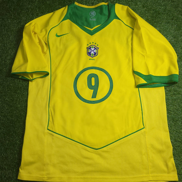 Ronaldo Nike Brazil 2004 Home Soccer Jersey Shirt L Nike