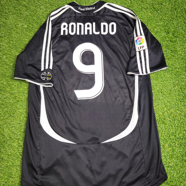 Ronaldo Real Madrid 2006 2007 Away Soccer Jersey Shirt L SKU# 060819 APU002 Adidas