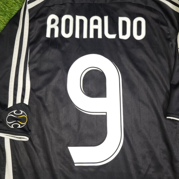 Ronaldo Real Madrid 2006 2007 Away Soccer Jersey Shirt L SKU# 060819 APU002 Adidas