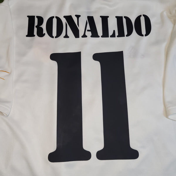 Ronaldo Real Madrid CENTENARY DEBUT SEASON 2002 2003 Home Soccer Jersey Shirt L SKU# 156653 Adidas