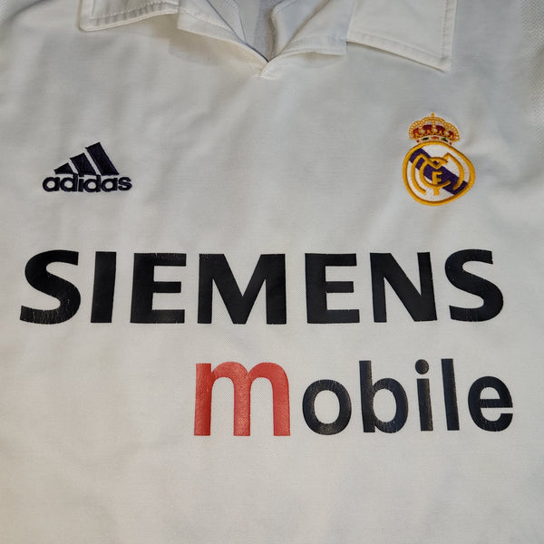 Ronaldo Real Madrid CENTENARY DEBUT SEASON 2002 2003 Home Soccer Jersey Shirt L SKU# 156653 Adidas