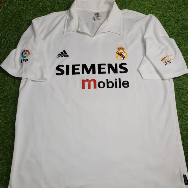 Ronaldo Real Madrid CENTENARY DEBUT SEASON 2002 2003 Home Soccer Jersey Shirt XL SKU# 156653 Adidas